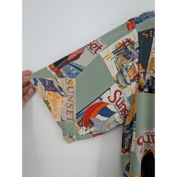 Vintage Reyn Spooner Hawaiian Button Up Shirt Men Size M Sunset Magazine USA Y2K - Picture 7 of 9